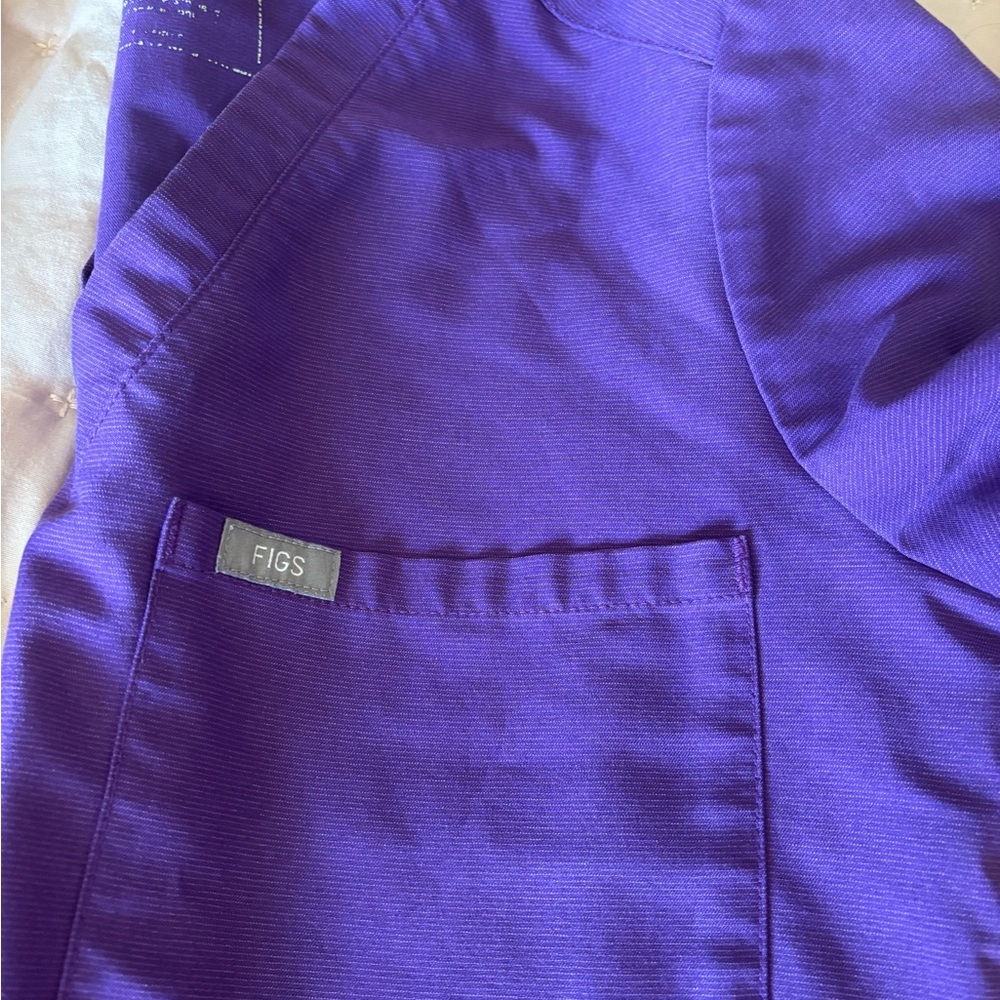 Figs Technical Collection Deep Purple Scrub Top